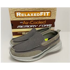 Skechers Relaxed Fit Men Size 10.5 Slade-Munson Light Brown Slip On 205102 New